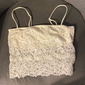 White laced tank top